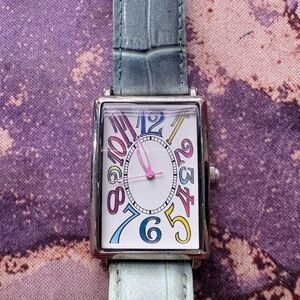 Colorful Women's Watch with Leather Strap